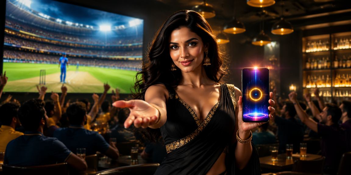 Cricket match in India with vibrant betting crowd
