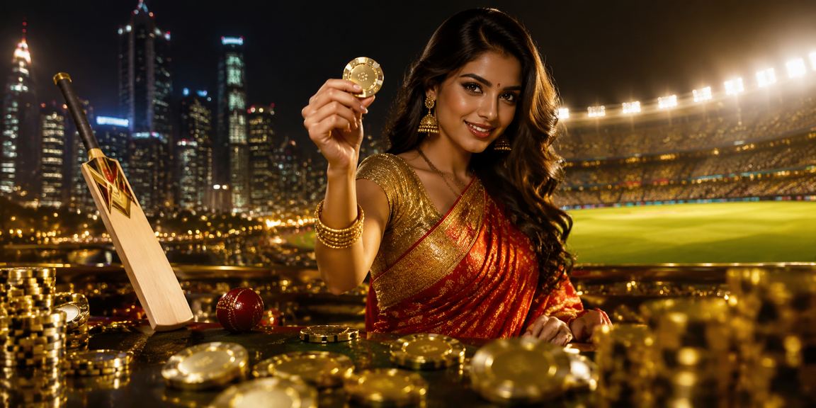 Indian woman browsing cricket betting site on mobile phone
